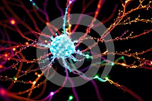 Exploring the Intricacies of Neurons and Synapses. A beautiful abstract Neurons and Synapses. Generative AI