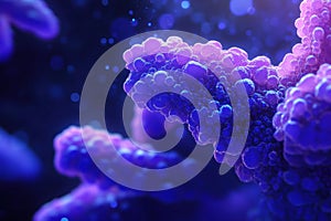 Exploring the intricate structure of botulinum toxin molecules in vibrant colors. Generative AI