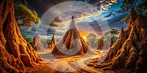 Exploring the Intricate Underground World of Termite Mounds A Complex Tunnel Network and Pheromone Communication System