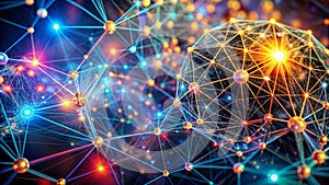 Exploring the Intricate Web of a Futuristic Neural Network A Glowing Abstract Visualization of Complex Digital