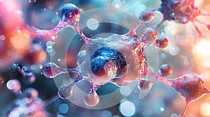 Exploring the intricate world of nanotechnology and molecular structures. Generative AI.