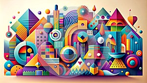 Exploring the Language of Form and Color in Abstract Art Algorithmically generated