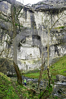 Exploring Malham Cove in January, 2024.