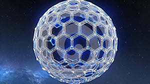 Exploring a mesmerizing Dyson Sphere encapsulating a distant star amidst the vast cosmic expanse photo