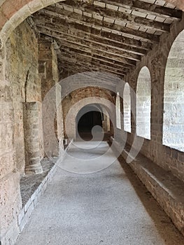 Exploring monasteries in France. (Saint-Guilhem-le-DÃ©sert) photo