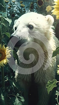 Exploring the Mysteries of a Shimmering Cosmic White Bear Cub .