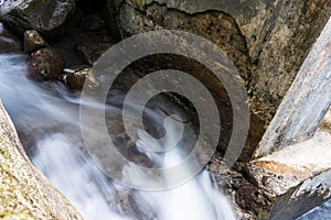 Exploring Nature\'s Wonders: Slow Shutter Speed Pictures of Water Flowing Among the Rocks