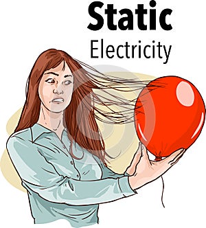 Exploring the Nature of Static Electricity Vector Illustration