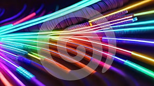 Exploring New Business Trends Using LEDs, Optical Fibre, and Coloured Electric Cables.