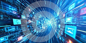 Exploring the Nexus of Data and Technology: A Futuristic Visual Representation