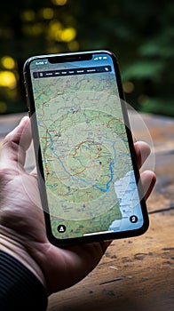 Exploring Poland with the aid of a mobile phone on tourist maps