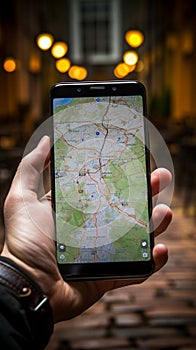 Exploring Poland with the aid of a mobile phone on tourist maps
