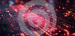 Exploring quantum computing concepts in a futuristic digital environment. Generative AI