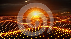 Exploring quantum data flow a vision of future digital technology in abstract 3d rendering