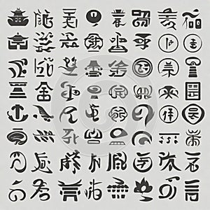 Exploring Tradition: Hieroglyphic Icon Set