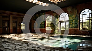 Exploring Urban Culture: Photorealistic Rendering Of Ruins With A Pool
