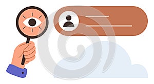 Exploring User Identity through Data with Magnifying Glass and Cloud Concepts