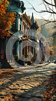 Exploring the Vibrant Charm of a City Street: A Fall Journey thr