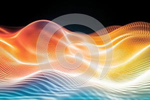 Exploring Vibrant Tensor Fields Illuminated by Color Gradients in a Digital Rendering photo