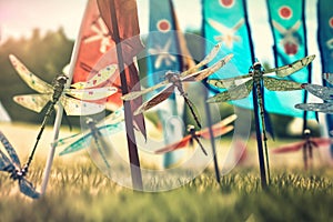 de, surreal dragonfly pageantry photo