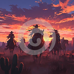 Exploring the Wild West on Horseback, Sunset