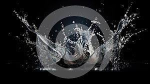 explosi water splash on black