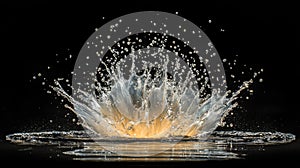 explosi water splash on black