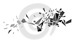 Explosion of Abstract Geometric Shards - Dynamic Fragmentation, vector design Generative AI