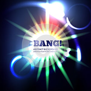 Explosion abstract vector background