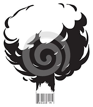Explosion and bar code