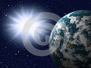 Explosion of the big star