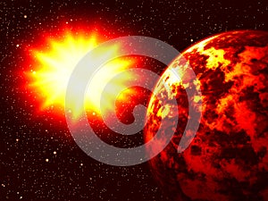 Explosion of the big star