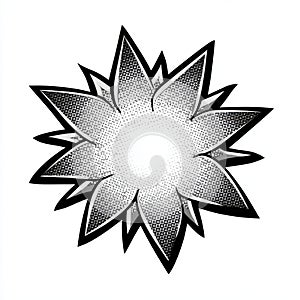 Explosion Burst Comic Book Style Sound Effect Black And White