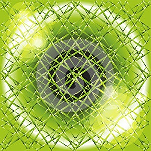 Explosion circle light dots, Abstract background in grid of green