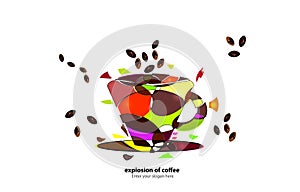 Explosion of coffee