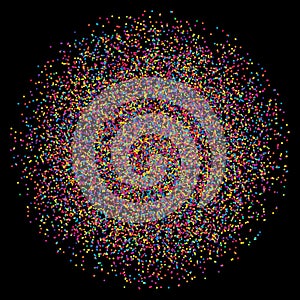 Explosion of colourful dots