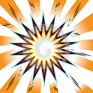 Explosion comic book background