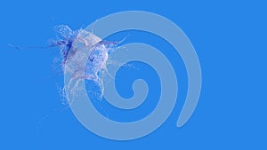 Explosion - 3D rendering. Abstract illustration, computer generated image CGI