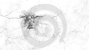 Explosion - 3D rendering. Abstract illustration, computer generated image CGI