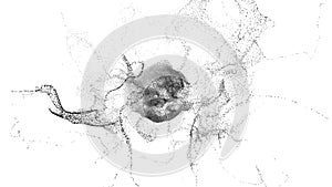 Explosion - 3D rendering. Abstract illustration, computer generated image CGI