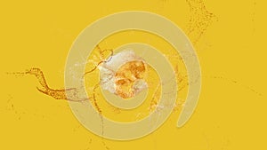 Explosion - 3D rendering. Abstract illustration, computer generated image CGI
