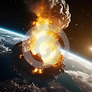 Explosion on earth