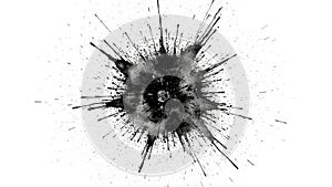 Explosion effect isolated on white background