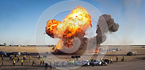 Explosion in a emergency simulacrum