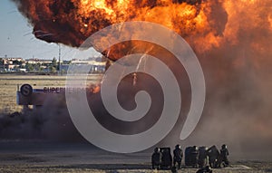 Explosion in a emergency simulacrum