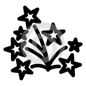 Explosion, festivals, fireworks Isolated Vector icon which can easily modify or edit