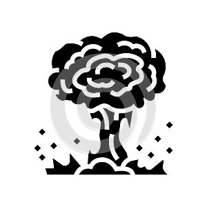 explosion fire glyph icon vector illustration