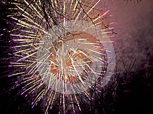 Explosion of fireworks