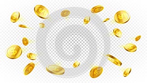 Explosion of gold coins