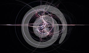 Explosion of helix in space. Unwinding loop.